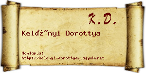 Kelényi Dorottya névjegykártya