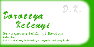 dorottya kelenyi business card
